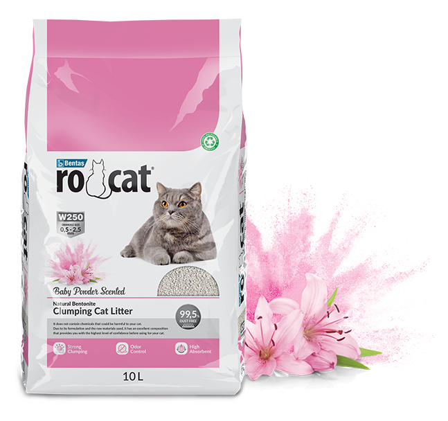 ROCAT Bebek Pudrası Kokulu Kedi Kumu 10LT