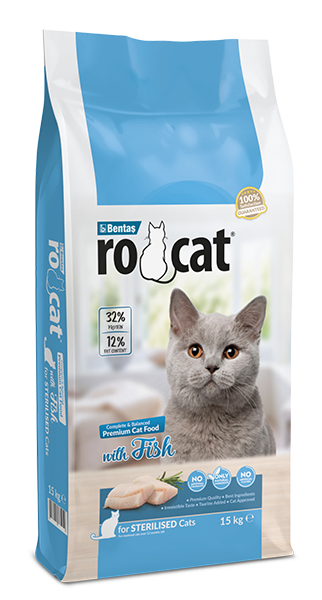 RoCat Balıklı Kısırlaştırılmış Kedi Maması 15KG