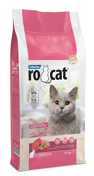 RoCat Kuzu Etli Yetişkin Kedi Maması 15KG