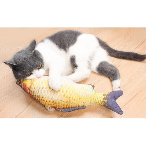 Kedi Oyuncağı Hareketli Şarjlı Peluş Balık